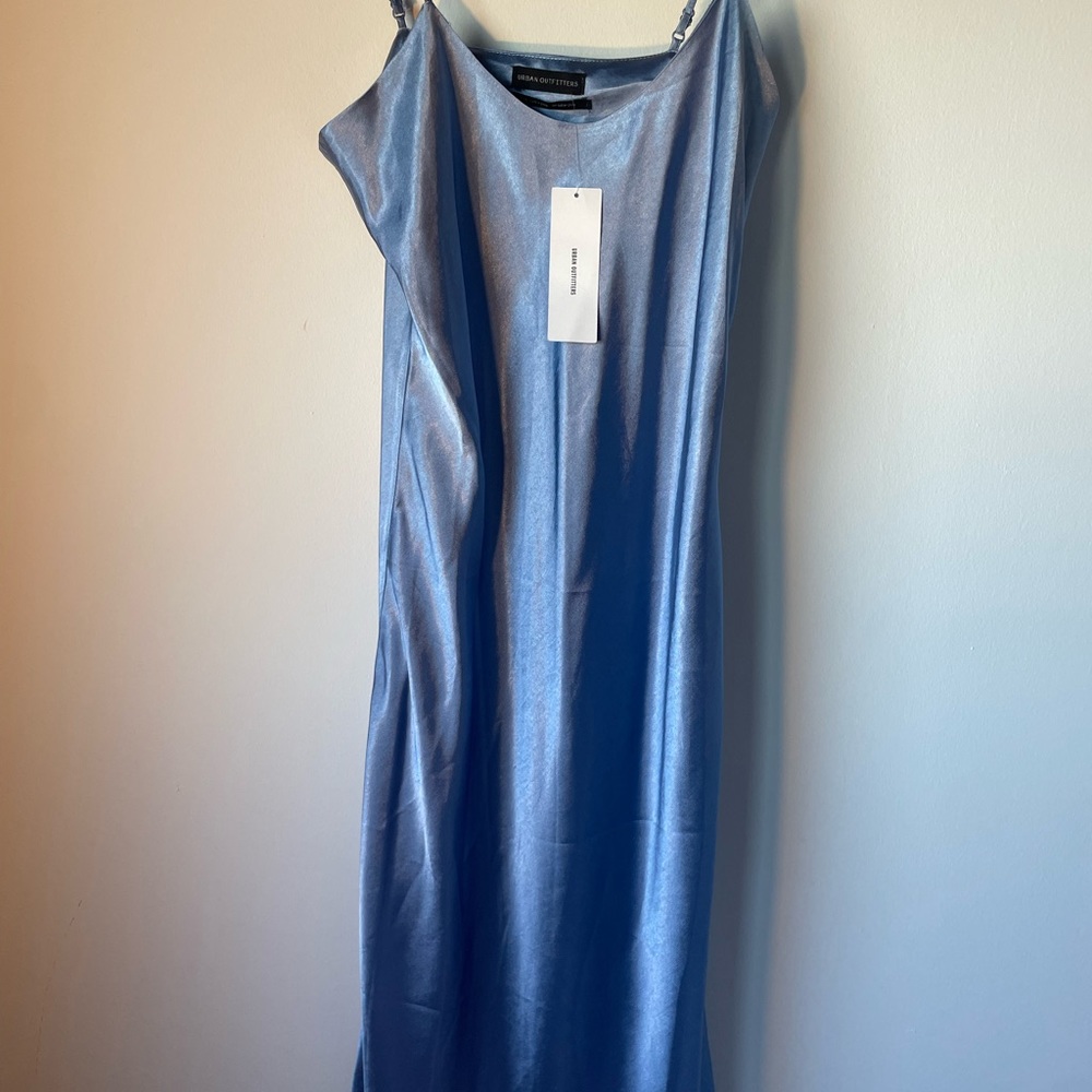 Contemporary + minimal satin strap dress from urban outfitters